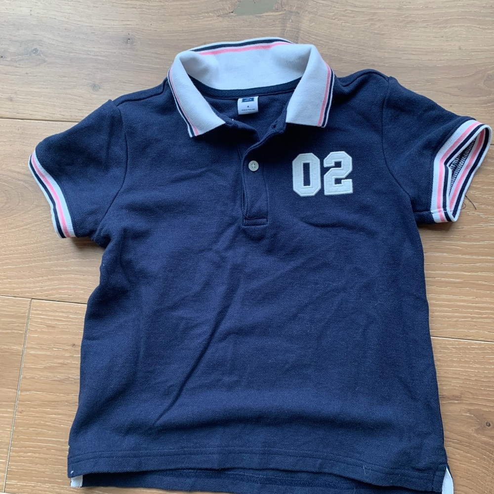 Janie and Jack Navy Polo Shirt 4T